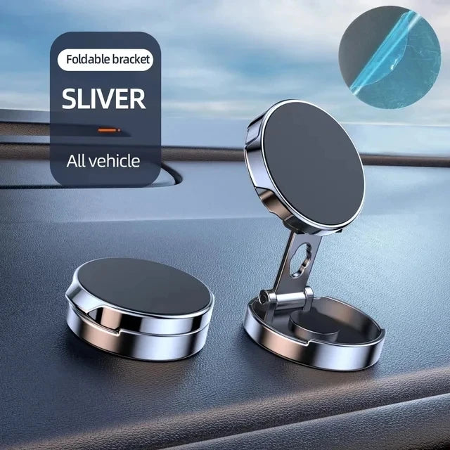 2026 Mobile Phone Stand Strong Magnetic Car Holder 720° Foldable Round Bracket Support for Universal Phones Mount Holders In Car