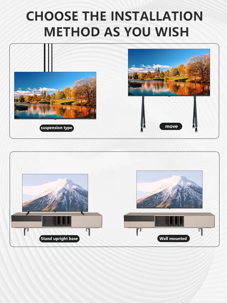 QLED 4K Smart TV Android 11 Global Version 120Hz 43 55 65 75 85 Inch UHD Frameless LED Television WiFi Netflix for Home & Hotel