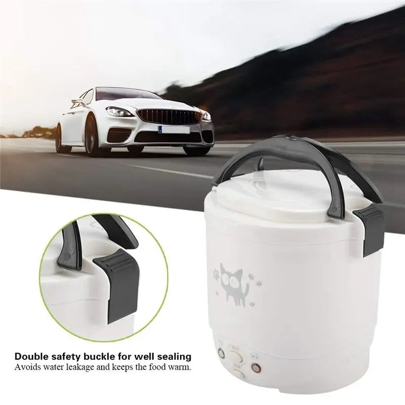 A70Z Fafa】Mini Rice Cooker Car Portable Travel Rice Cooker Non-Stick Multi-Function Rice Cooker Electric Cooker EU Plug