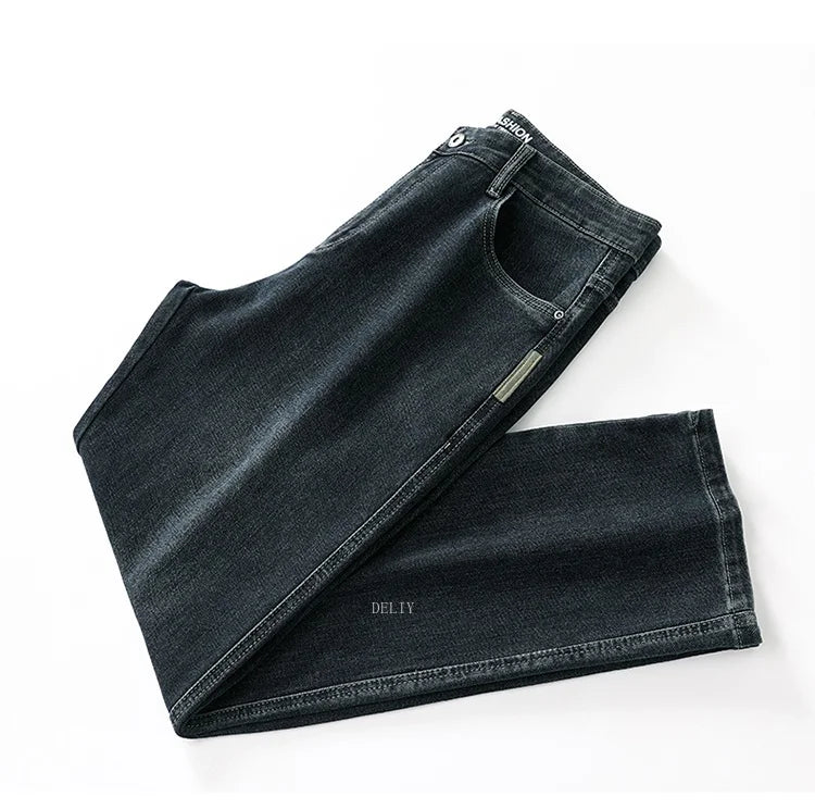 2026 New Y2K  Autumn and Winter Baggy  Jeans Men's  Loose Straight Wide-leg Business Trousers Mens Clothing