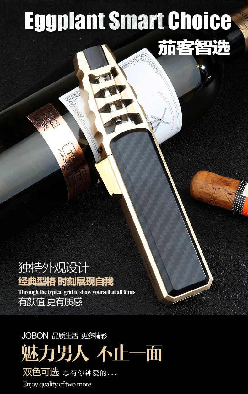 JOBON Kitchen BBQ  Cigar Big Jet Flame Turbo Torch Fire Lock Adjust Refill Lighter Without Butane Gas