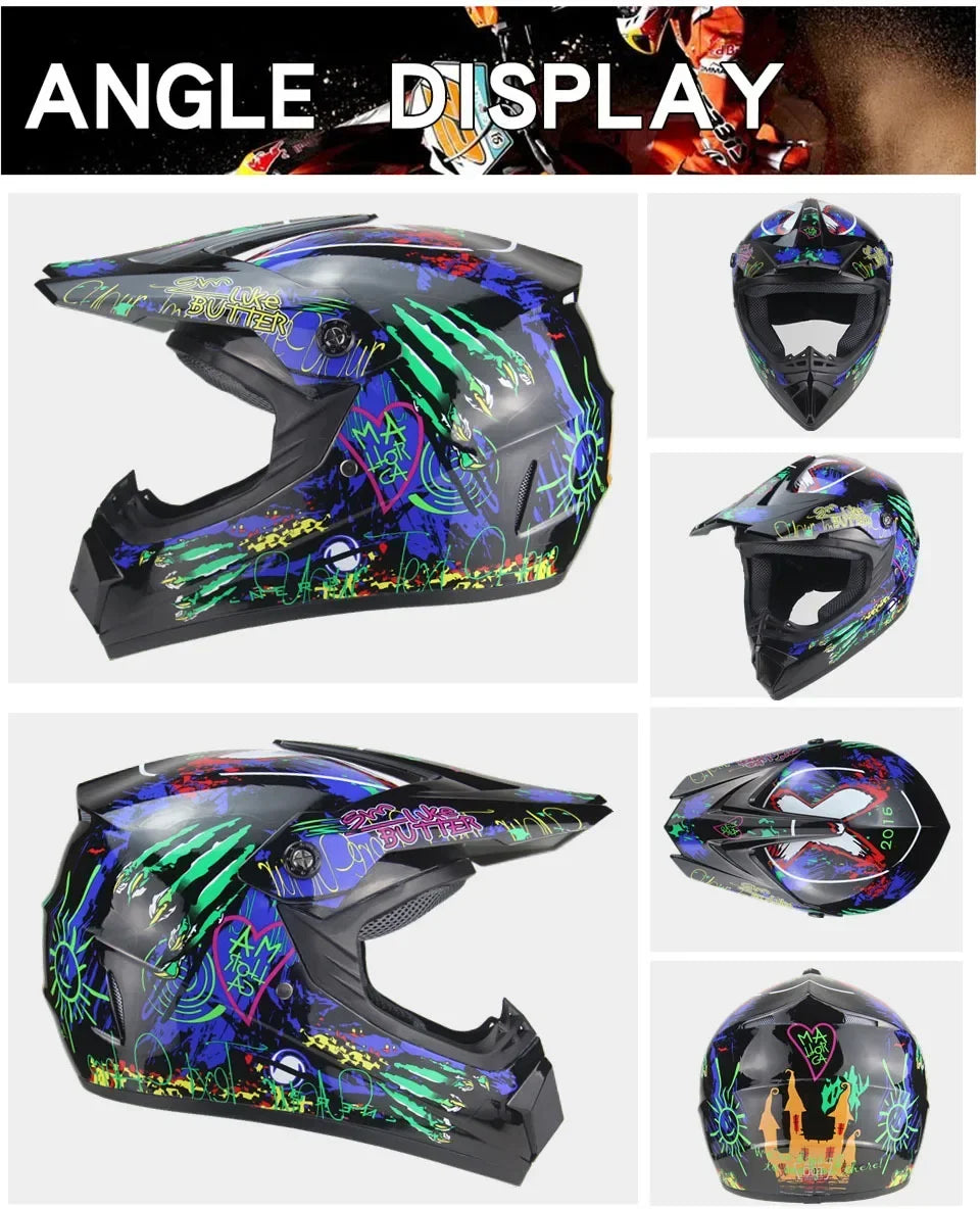 Casco Integral Moto Todoterreno | Downhill y Cross - ¡Incluye 3 Regalos!
