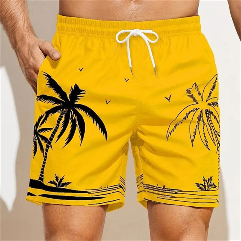 Coconut Tree 3D Print Sports Quick-Dry Breathable Men Kid Outdoor Street Casual Vacation Comfort Parent-child Short Beach Pants
