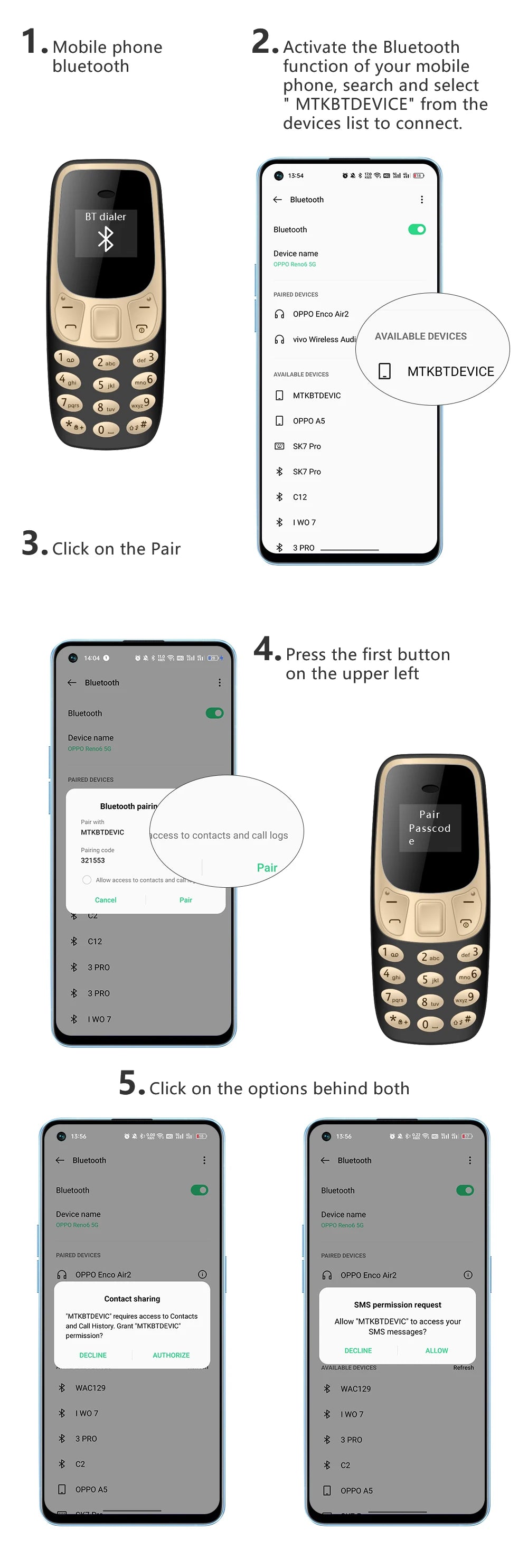 SERVO BM10 Mini Feature Phone Dual SIM Dual Standby Voice Dialing Low Radiation Mp3 Player With Earhook Pocket Cellular Phone