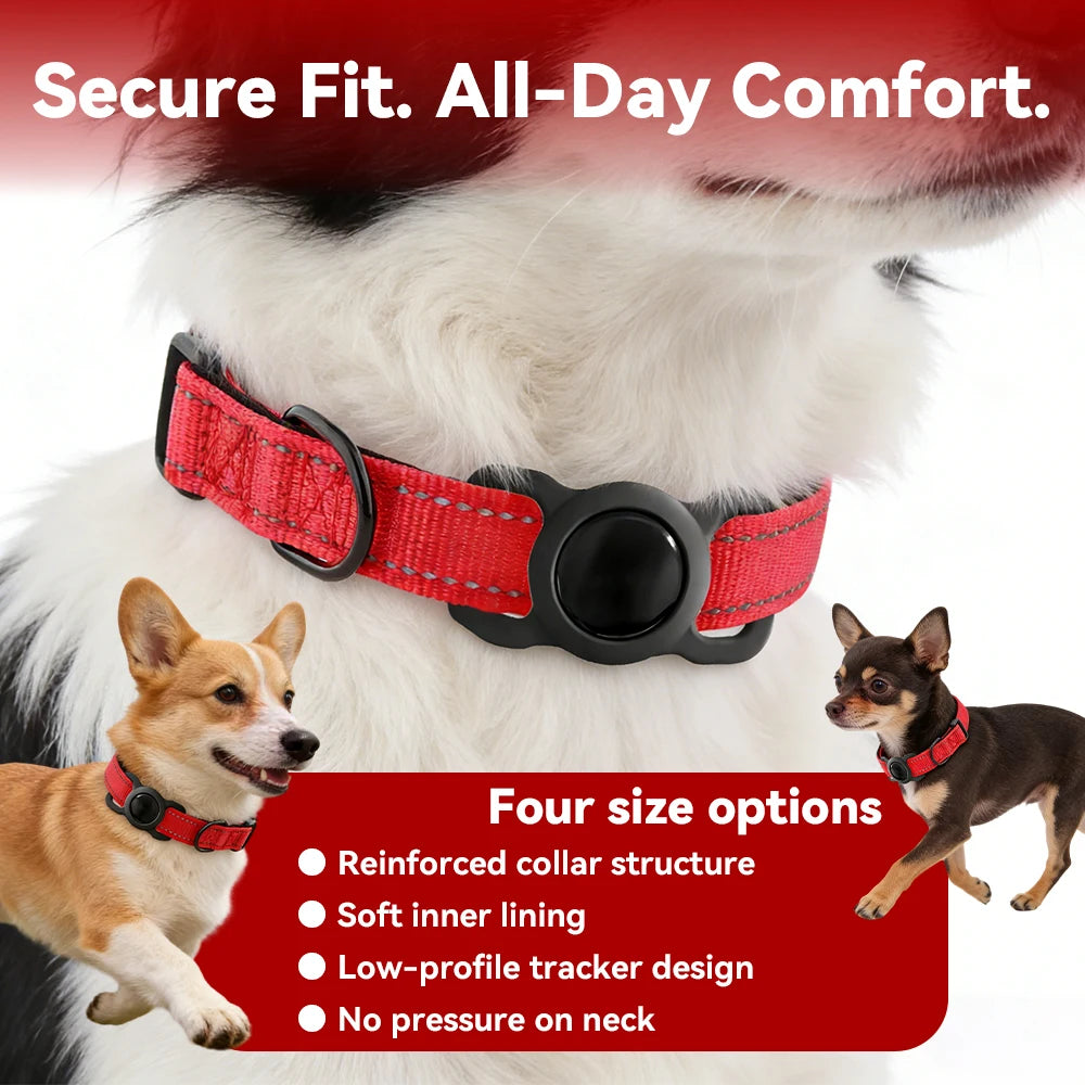 Pet Bluetooth Tracker for iOS Dog Mini Tracking for Apple Find My Dog Cat Collars Anti Lost Smart Tag Adjustable Pet Locator