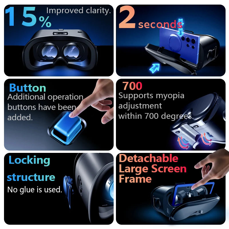 Cell Phone Virtual Reality 3D VR Glasses Helmet Headset Devices Lenses Goggle Smart Smartphone Mobile Realidade Game Viewer Viar
