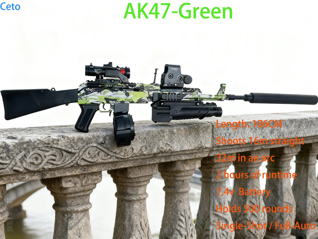 Electric Ak47 Toy Gun Automatic Gel Ball Blaster Toys Outdoor Game Gel Ball Sniper Rifle Splatter Gun Toys For Adults Gitfs
