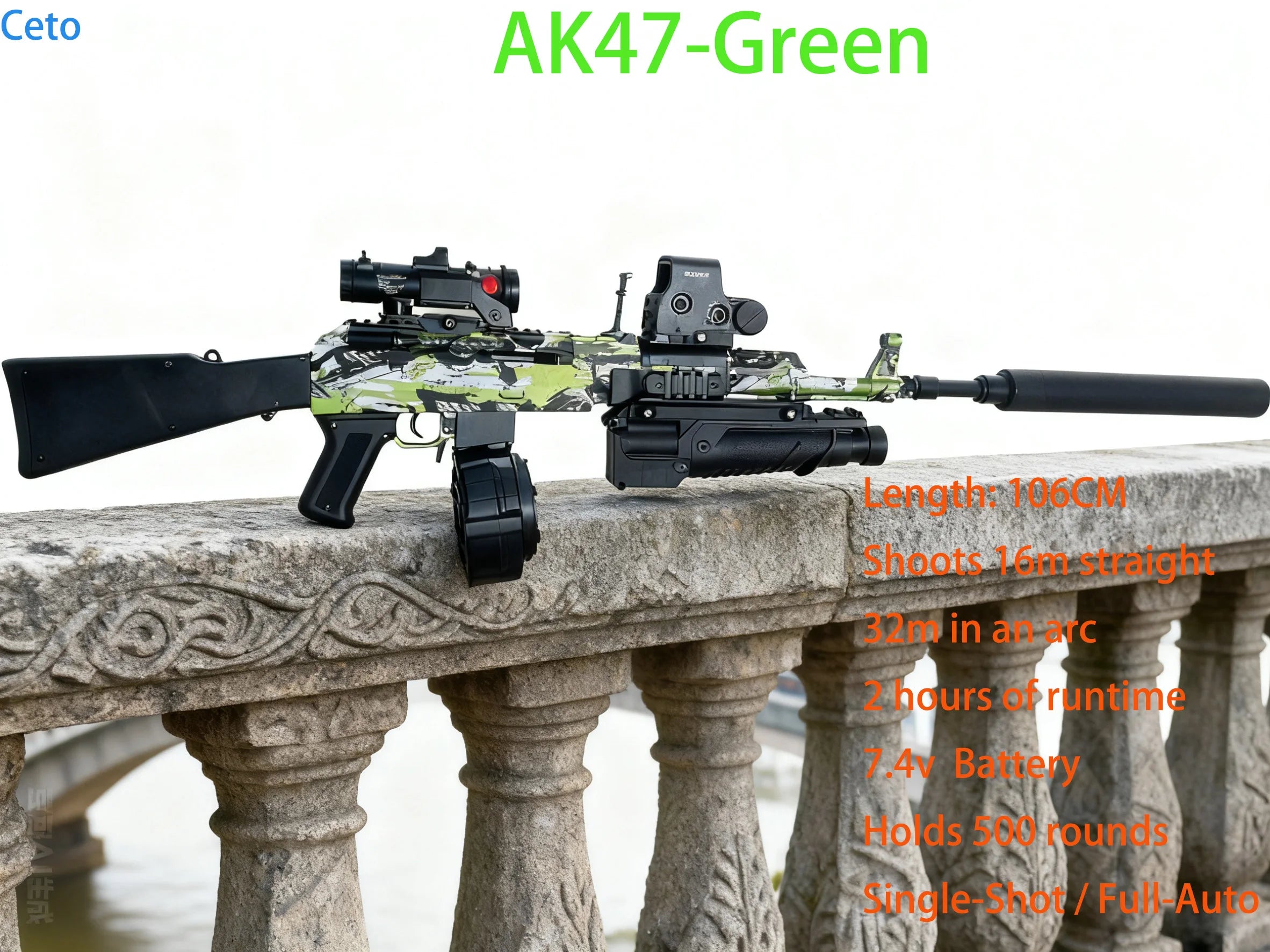 Electric Ak47 Toy Gun Automatic Gel Ball Blaster Toys Outdoor Game Gel Ball Sniper Rifle Splatter Gun Toys For Adults Gitfs