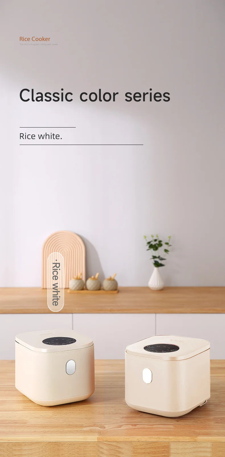 2.5L Mini Electric Rice Cooker UK Plug Non-Stick Golden Inner Pot Multifunctional Porridge Cake Soup Cooking Pot With Complete A