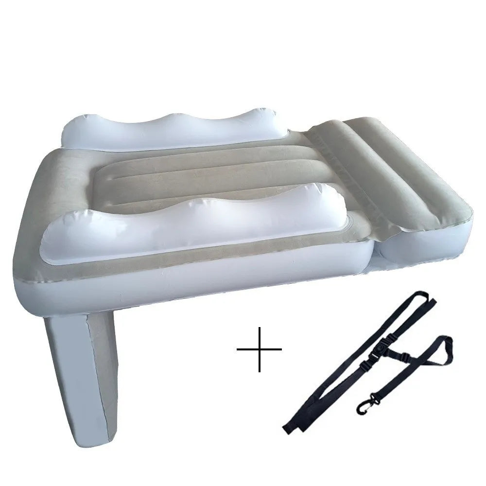 PVC Material Airplane Bed Inflatable Heavy Duty Kids Travel Bed Sleeping Cushion Hold Up To 88LBS Air Bed Seat Extender