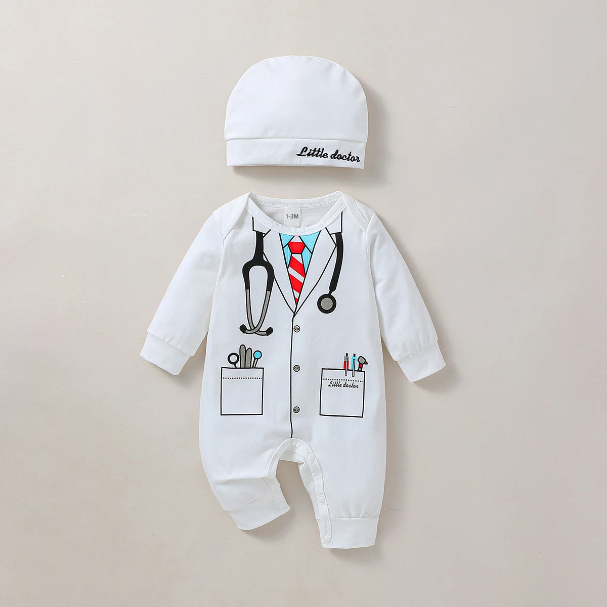 2Pcs Baby Boys/Girls All Seasons Long Sleeve Cute For Newborn 0-1Y Romper Unisex Jumpsuit O-neck Daily Wear Clothes