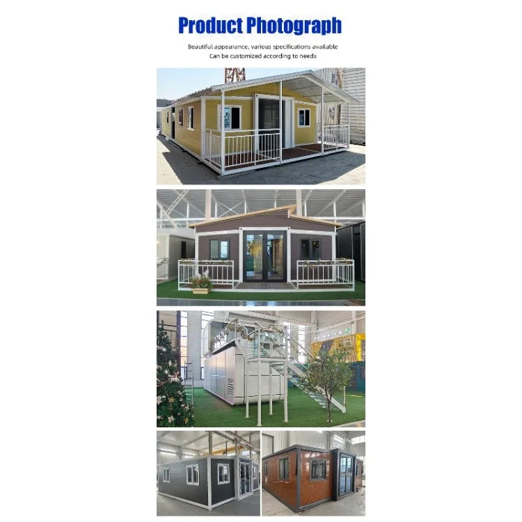 High Quality 20ft 40ft Expandable Container House Luxury 2 3 Bedroom Movable Prefab Foldable Villa Made of Steel Sandwich Panel