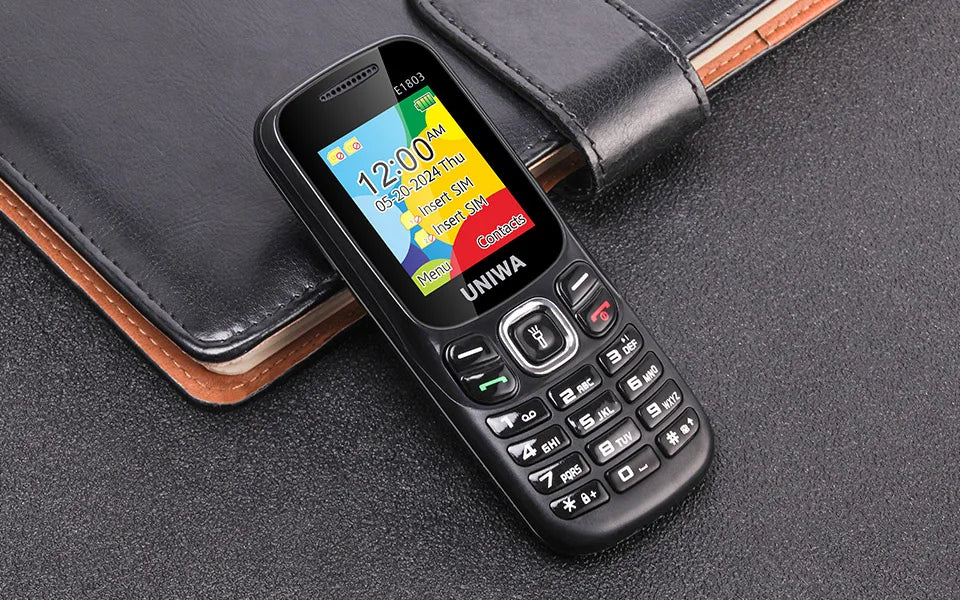 Low Price UNIWA E1803 2G GSM Feature Phone 1.77" Dual SIM Senior Elder Cellphone Push-button Wireless Radio Flashlight Telephone