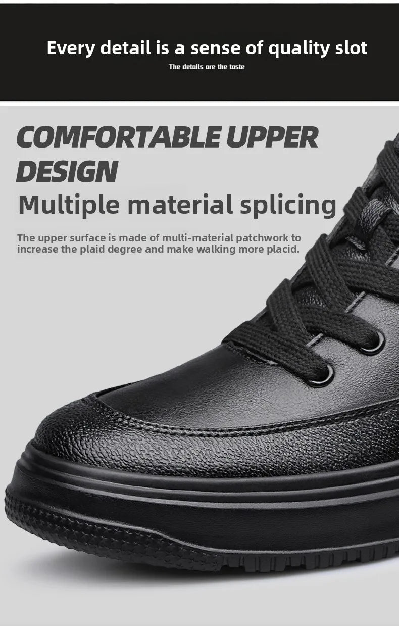 New Invisible Inner Height Increasing Men's Shoes 8cm Trendy Sports Shoes White Shoes British Height Increasing Casual Sneakers