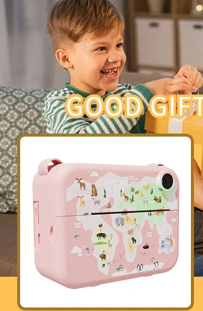 Kids Camera Instant Print 0 Ink Instant Print Photo - Christmas Birthday Gifts for Age 3-8 Girls Boys - Portable Toy