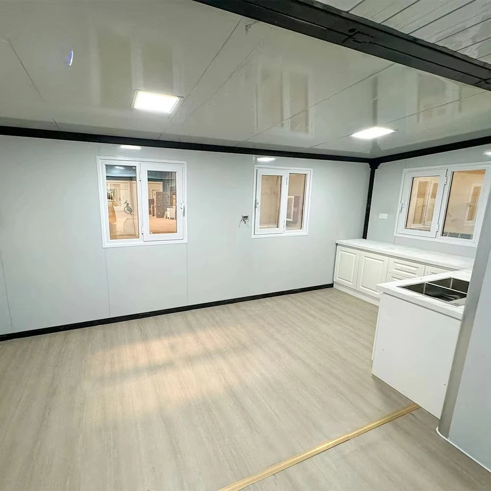 20FT 40FT Expandable Prefab Villa, Movable Modern Container House with 2/3/4/5 Bedrooms, Ready to Use Portable Modular Home