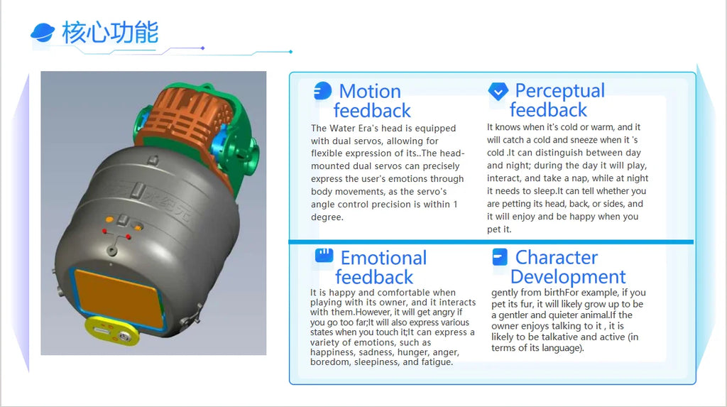 Interactive AI Robotic Plush Pet,  Emotional Simulation Companion Toy with Touch Activated Mood Response for Stress Relief