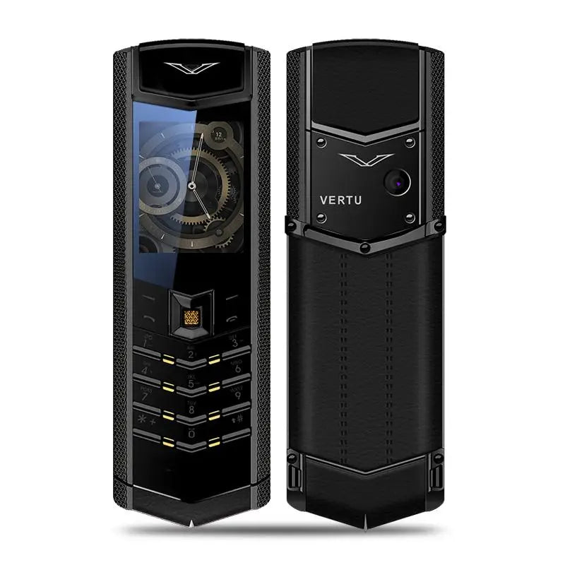 V9 Straight Plate Mobile Phone with Metal Leather Body, Dual Card Dual Standby Invisible Keyboard, GSM 2G Network, Elderly Phone