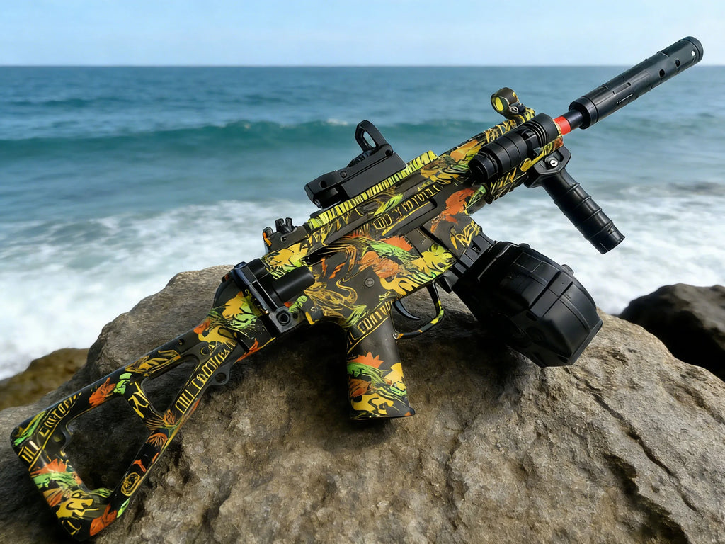 7.4V Full Auto Gel Blasters Gun for Adults, 20m Long Range & Stable Shooting, Electric Gel Ball Blaster Outdoor Toy for Adults