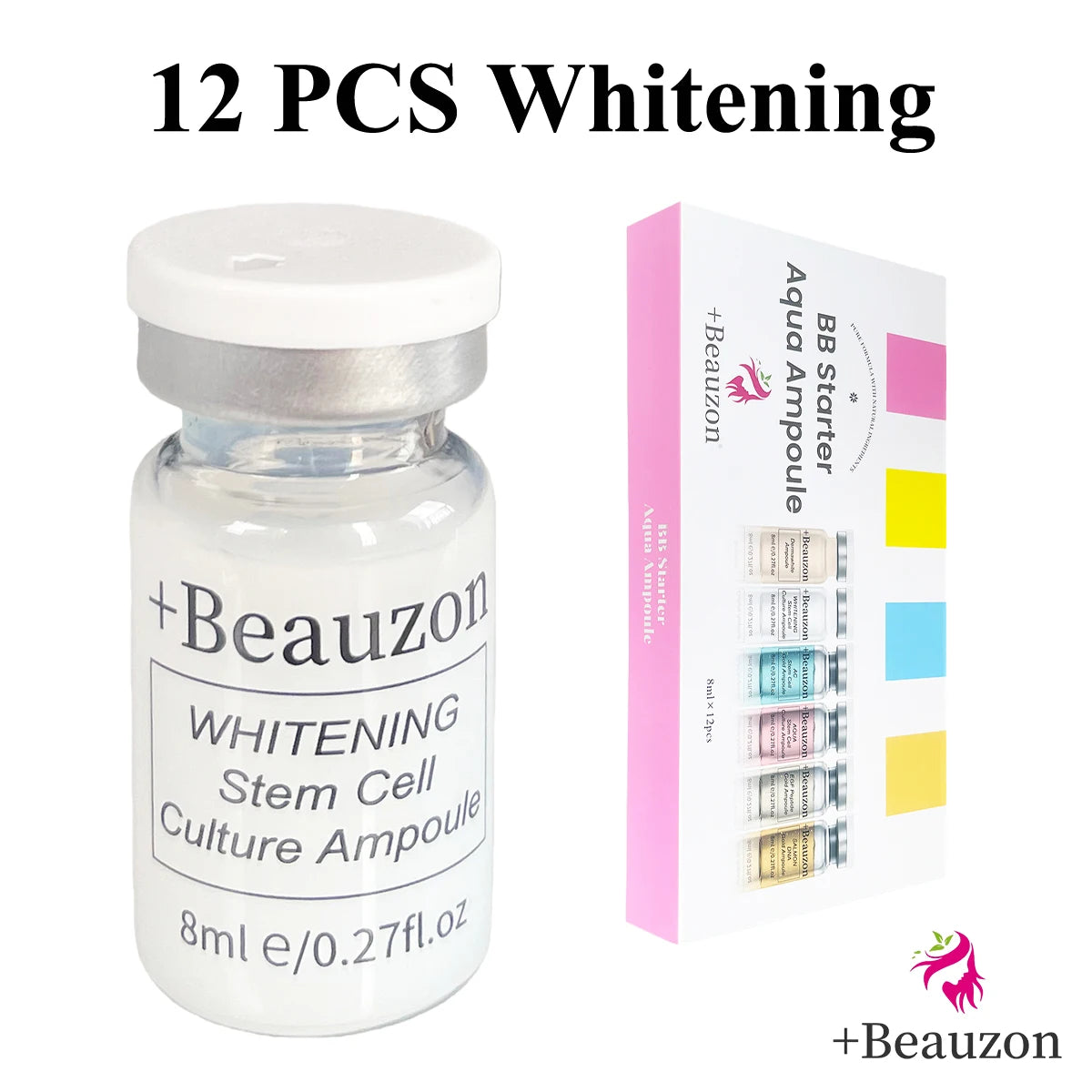 8ml BB Cream Hyaluronic Acid Facial Glow Serum Ampoule Essence Peptide Moisturizing Foundation Skin Rejuvenation Care Beauzon