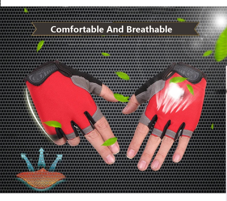 Guantes Ciclismo y Pesca Sin Dedos – Transpirables Antideslizantes Unisex