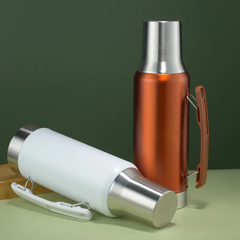 1300ml Portable 304 Stainless Steel with Handle Sports Jug Thermos Jug Large Capacity South American Matai Jug Friend Gift