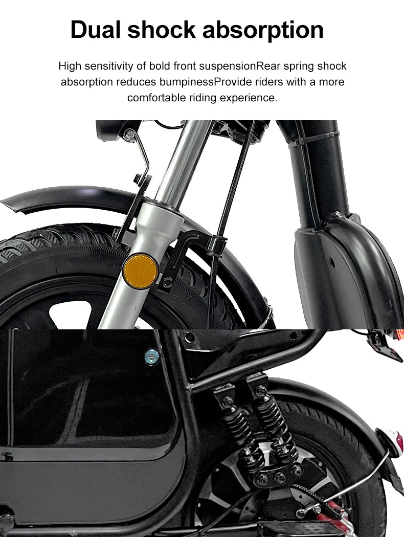 Electric Bike 16” Delivery Electric Bicycle Manufacture 800W 60V Lithium Battery Black E-bike