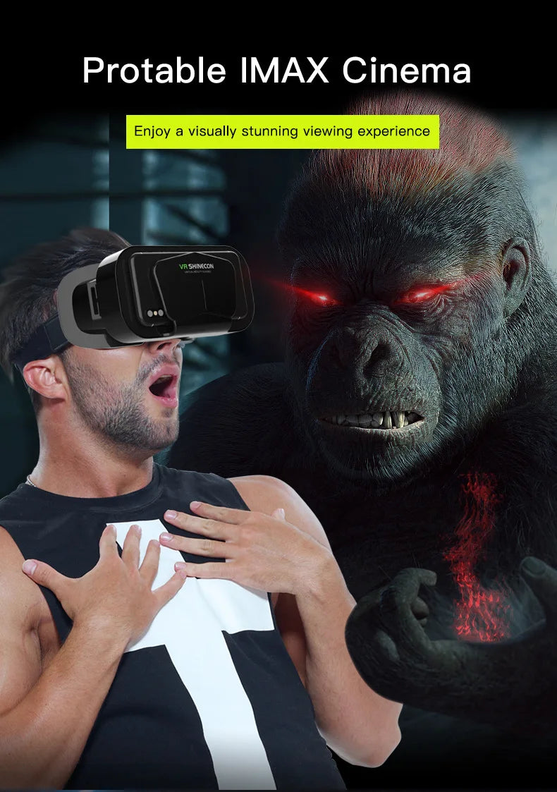 VR Glasses 3D Virtual Reality Smart Phone Mobile Smartphones 7 Inch Headset Helmet Game Wirth Real Viar Goggles Lenses Devices