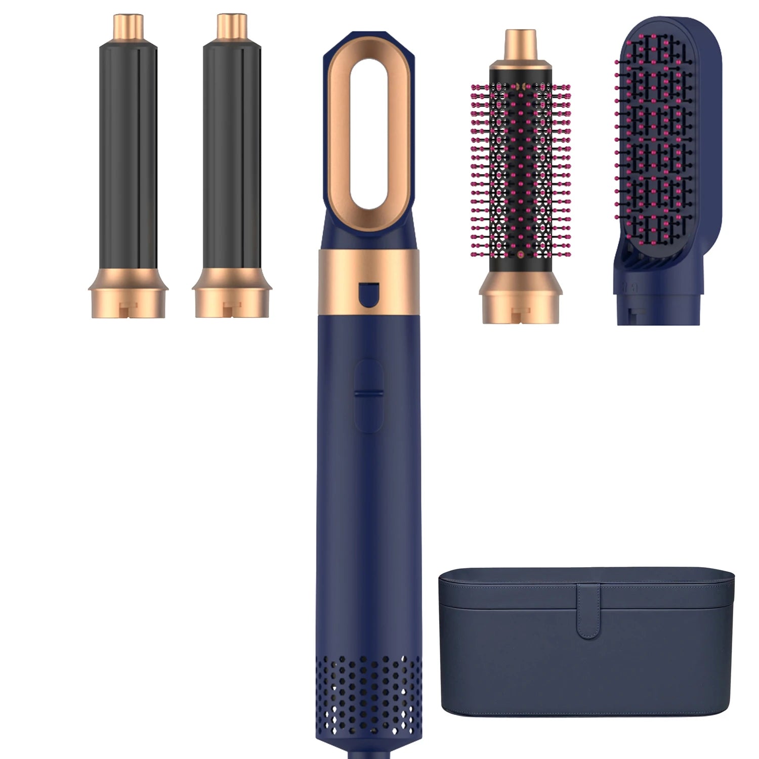 5IN1 Hot Air Brush Wrap Styler Hair Dryer With Electric Curling Iron Hair Curler Dryers Curling Rollers Hair Curler With Dryer6