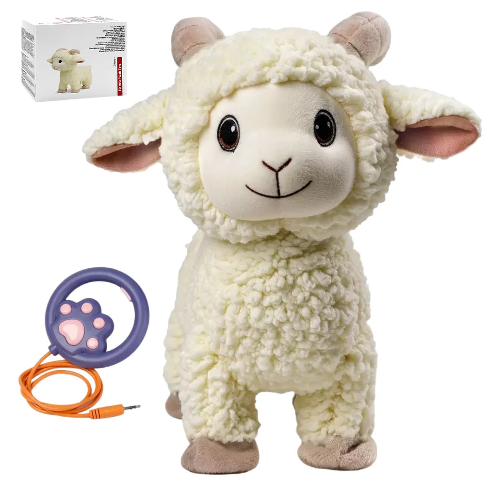 Interactive Singing Walking Lamb Plush Toy - Soft Stuffed Animal with Leash! Electronic Pet for Babies & Toddlers, birthday Gift