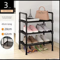 Multi-Tier Metal Shoe Rack Stackable Organizer Freestanding Black Space Saving Storage for Closet Bedroom Indoor Outdoor Use