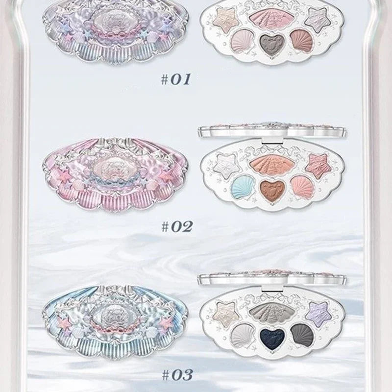 Flower knows bunny Collection Makeup Set Eyeshadow Palette Blush Lip Gloss Makeup Bag Matte Glow Shimmer Eye Shadow Kit