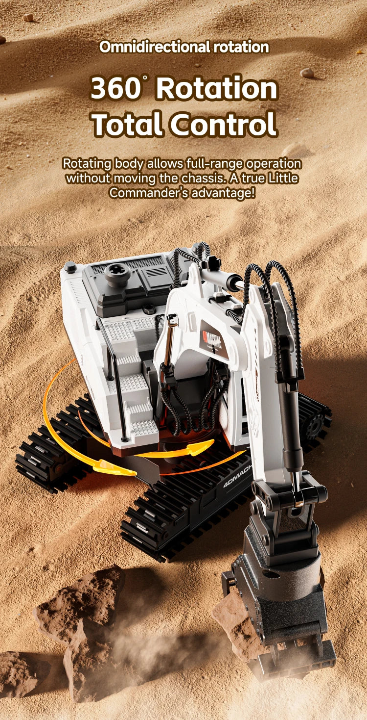 RC Excavator 14 Channel 3 IN 1 RC Engineering Car Remote Control Crawler Truck Alloy Excavator RC Model Car Toy Christmas Gift
