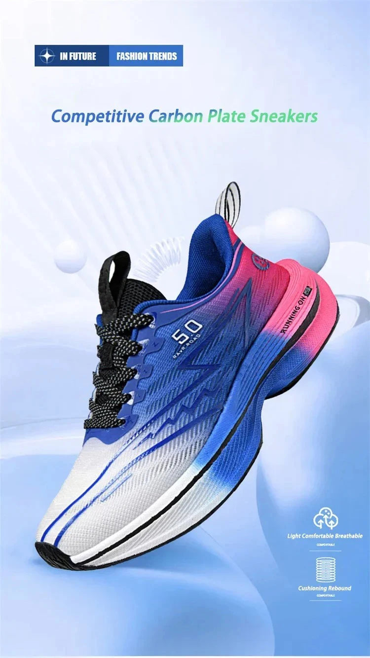 Zapatillas Running Placa de Carbono – Amortiguación Antideslizante Unisex