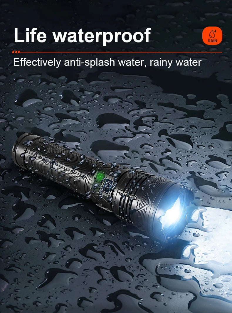 99000000LM 1500W Ultra Powerful Flashlights Rechargeable LED Tactical Torch Super Bright Lamp Outdoor Adventure Fishing Camping