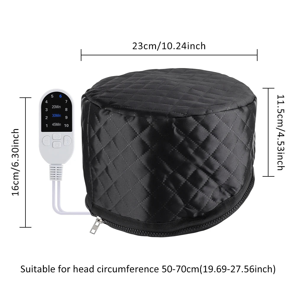 10 Levels Electric Hair Heating Cap Waterproof Hair Steamer Cap Thermal Treatment Hat SPA Nourishing Hair Styling Care