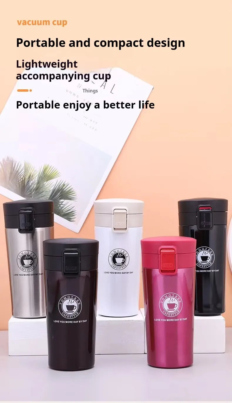 Double-Walled Stainless Steel Thermal Flask 380/510ML for Outdoor Use - Insulated Coffee Mug Maintains Temperature
