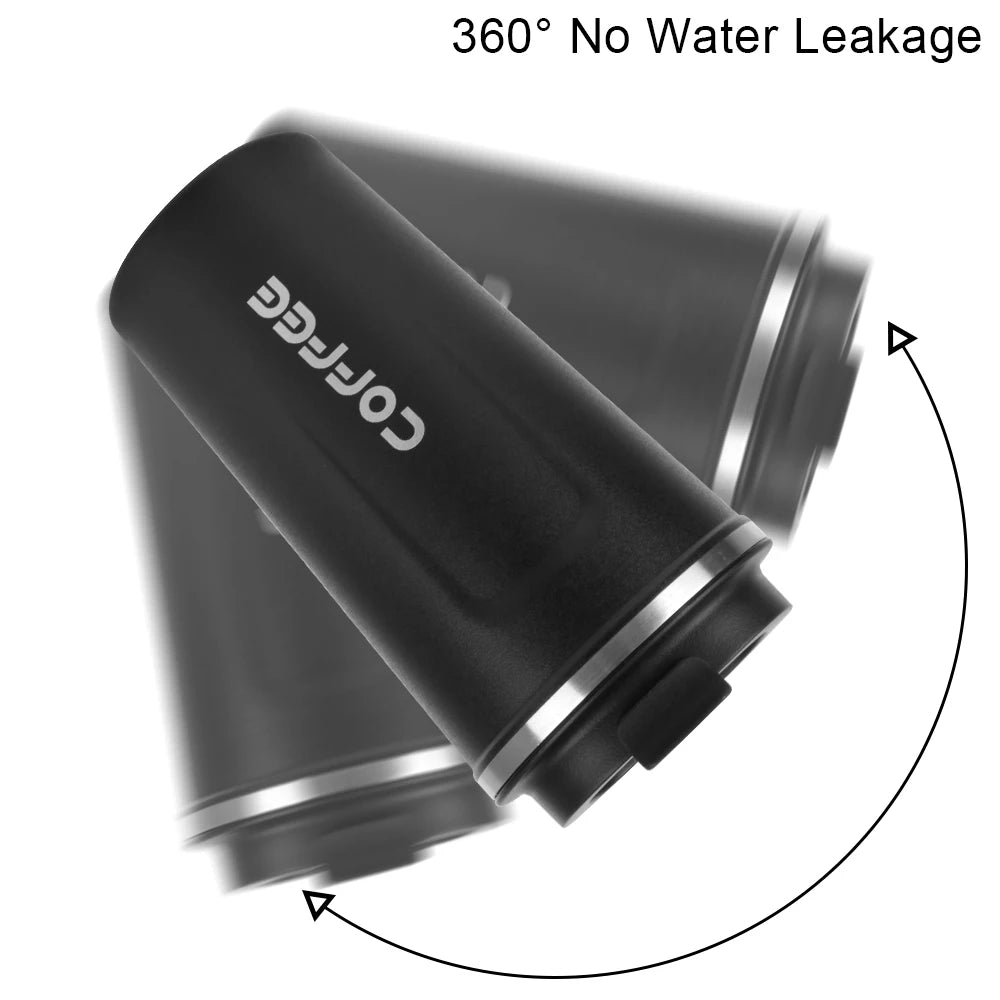 380/510ML Double‑Wall Stainless Steel Insulated Coffee Mug, Leak‑Proof Car Travel Tumbler for Home Outdoor Tea Water Drinking