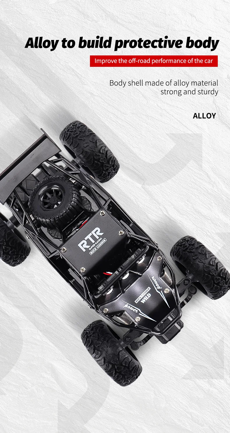 ZWN 1:20 2WD RC Car With Led Lights Radio Remote Control Cars Buggy Off-Road Control Trucks Boys Toys for Children