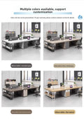 ！@Office Staff Desk and Chair Set: Simple, Modern, 4/6-person, Double-seat, Office Screen Cubicles, Financial Workstations