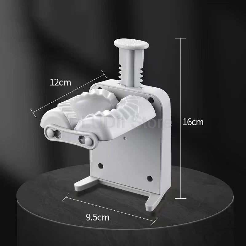 Double Head Automatic Dumpling Maker Machine 2 In 1 Press Dual Slot Design for Home Use ABS Manual Folding Dumpling Press Tool