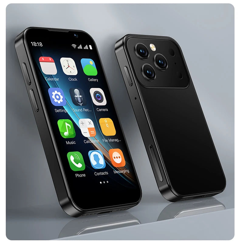 SOYES XS18Pro Mini Smartphone 3.0" Display 2GB RAM 16GB ROM Dual SIM Standby Dual Camera Android 9.0 Apps WiFi i17 Mini Phone