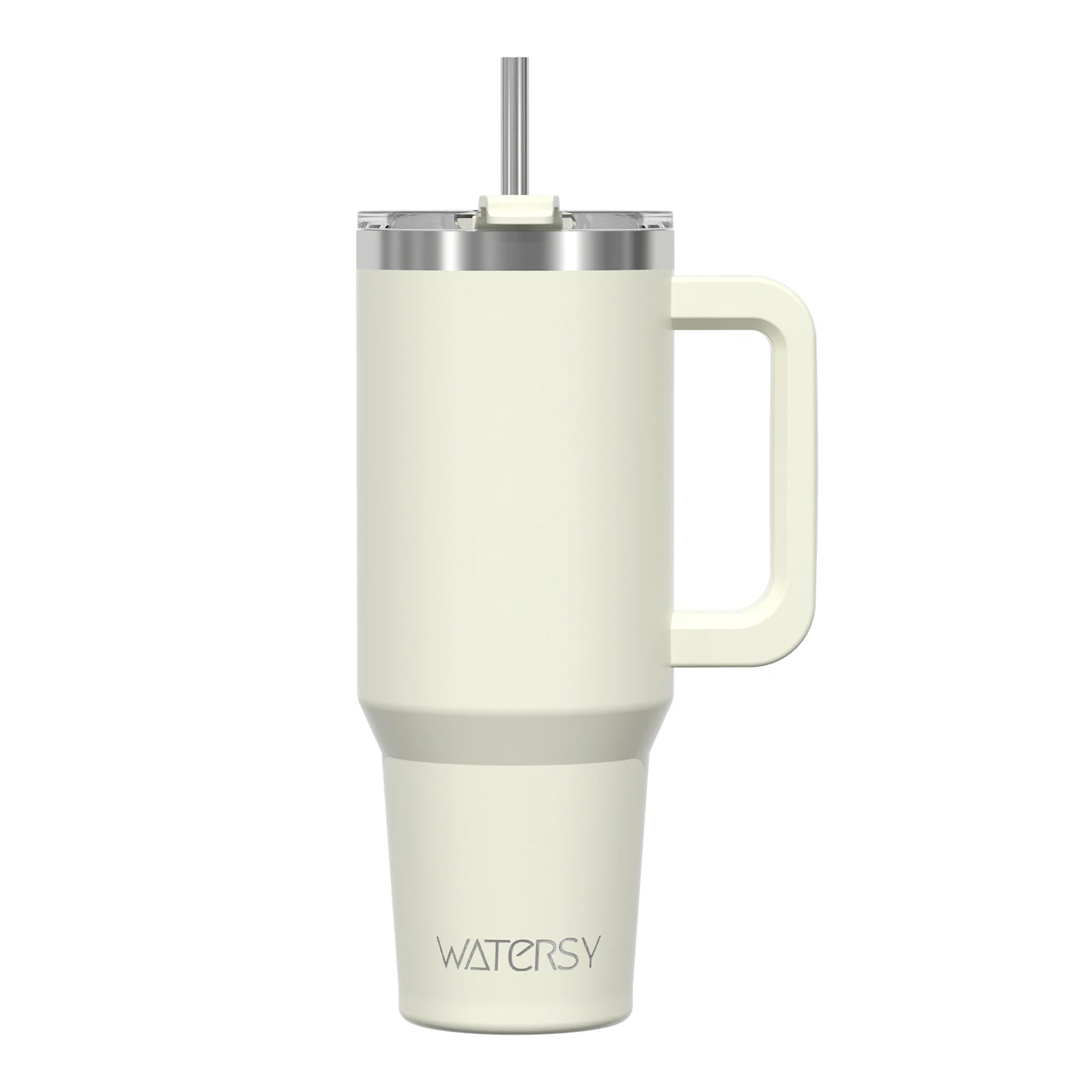 WATERSY 20/30/40oz Tumbler with Handle & Straw, Large Capacity Stainless Steel Thermal Cup, Vacuum Insulated Mug for Car, Travel