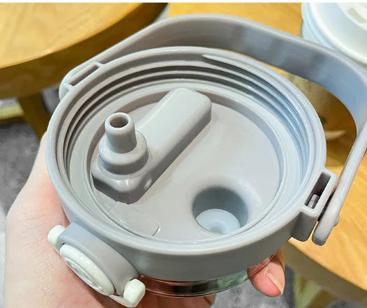 2L 316 Stainless Steel Insulated Water Jug, Portable Vacuum Thermos with Straw & Handle, Outdoor Travel Sports Bottle