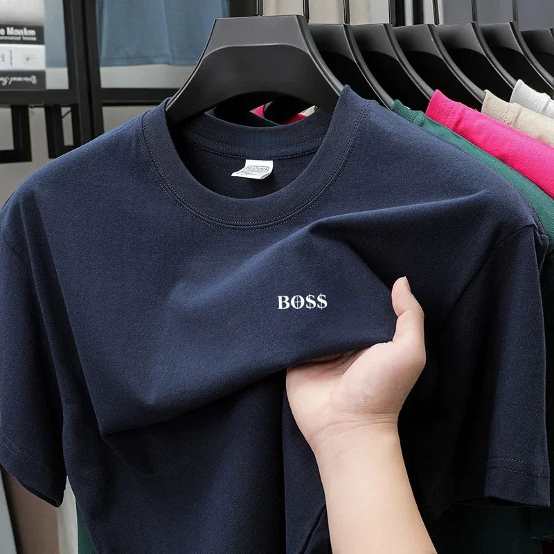 High end brand round neck short sleeved T-shirt print letters men's 2026 summer new  casual breathable T-shirt