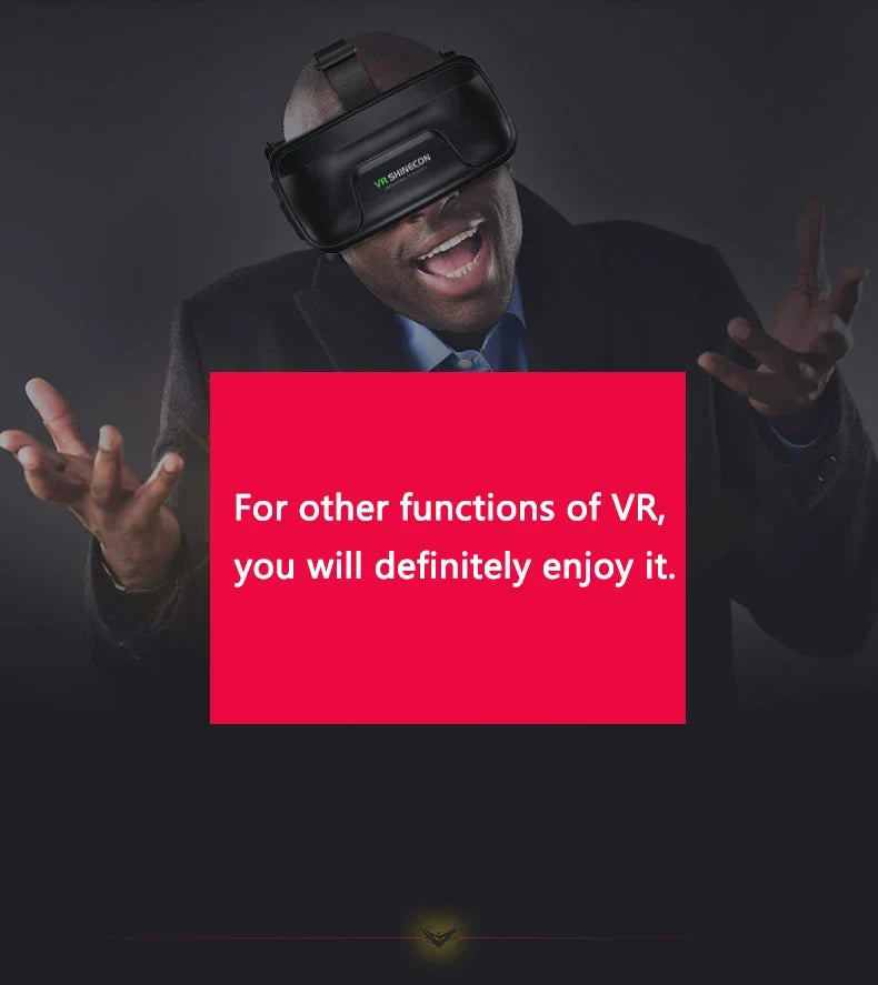 Shinecon Viar 3D VR Glasses Virtual Reality Device Helmet Lenses Headset Goggle Smart For Smartphone Cell Phone Mobile Realidade
