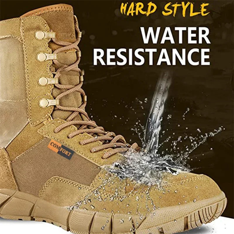 Lightweight Men Tactical Shoes Combat Boots Training Lace Up Waterproof Outdoor Botas Hiking Breathable Shoe