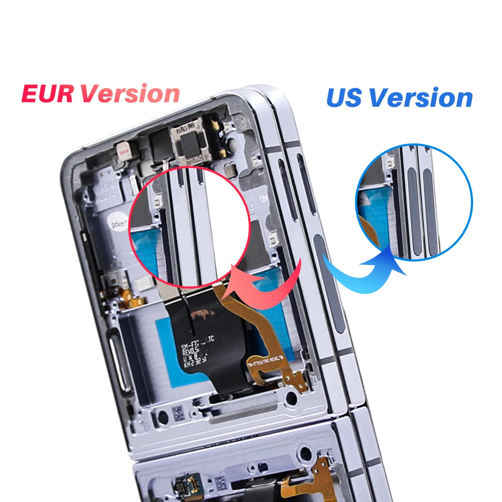Tested Z Flip5 5G SM-F731B F731U F731W F731N For Samsung For Z Flip 5 LCD Display Touch Screen Digitizer Assembly Replacement