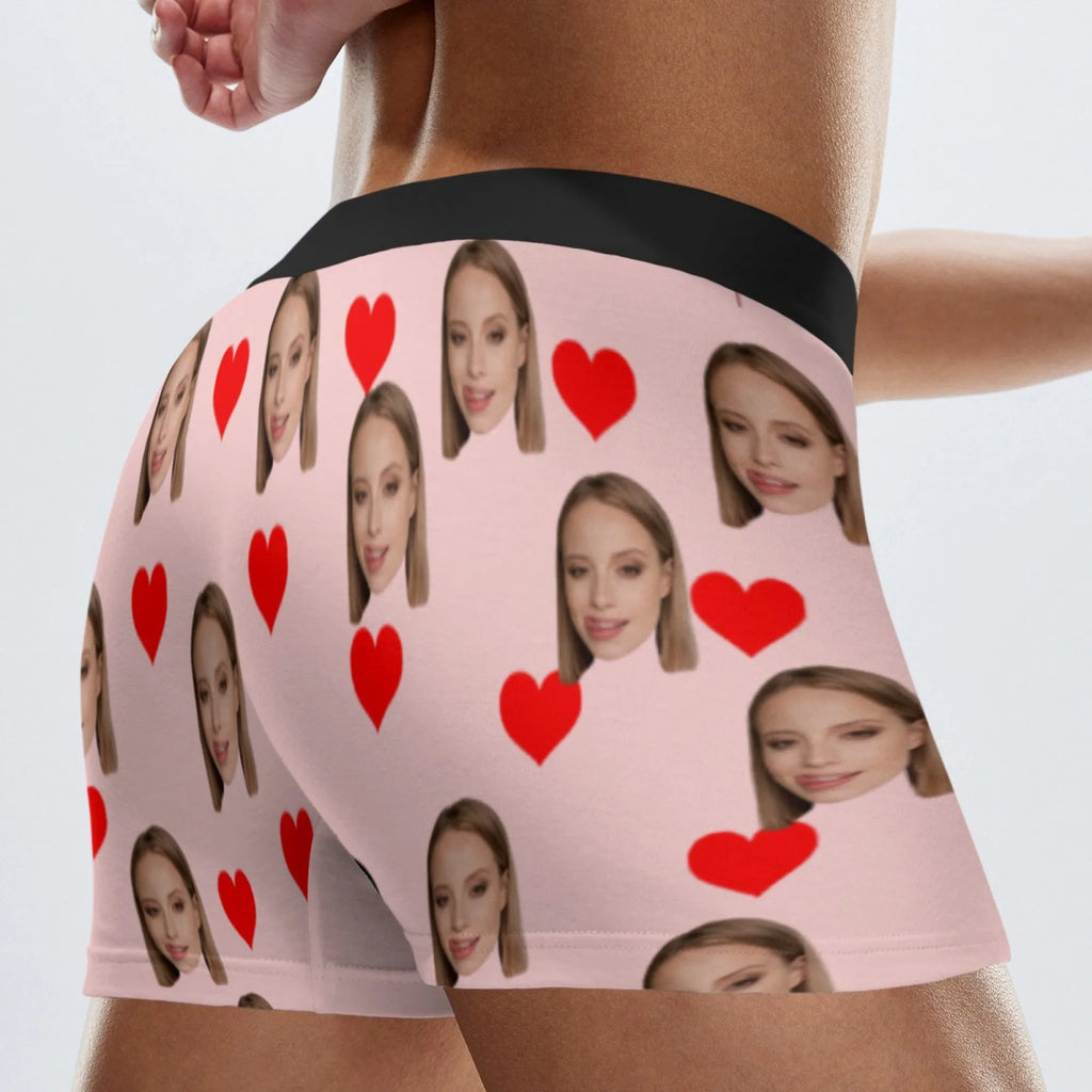 Personalized Facial Photo Customization Flat Underwear Customization Men's Valentine's Day Gift for Husband Gift for Father