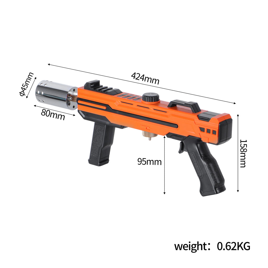 Propane Burner Gun with Adjustable Flame, Portable Torch Head for BBQ, Grill, Sous Vide, Campfire & Charcoal Lighting
